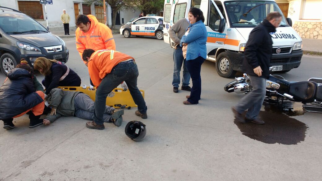 Otro motociclista herido