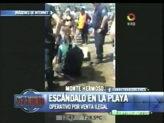 Escándalo en Monte Hermoso por una operativo por la venta ilegal en la playa