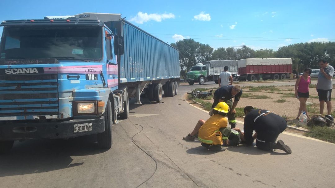 Motociclista herido