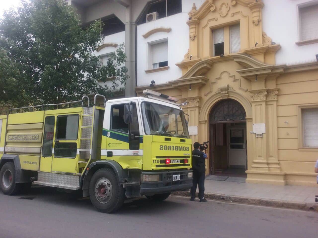 Principio de Incendio en el Hospital Español