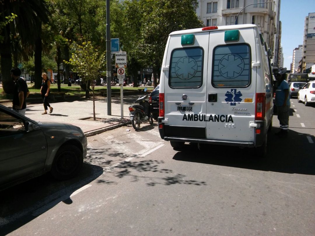 Motociclista herida