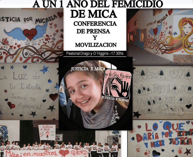 Marcha a un año del femicidio de Micaela Ortega