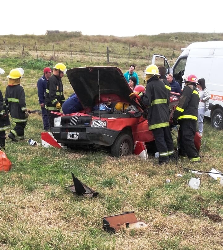 Dos heridos en un choque en la ruta 3, cerca de Monte