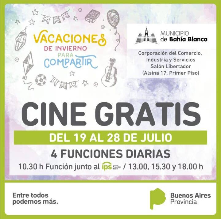 Cine gratuito en las vacaciones de invierno