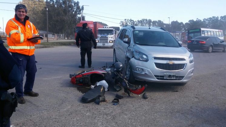 Motociclista herido en la ruta 3