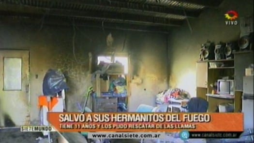 Niño de 11 años salvó a sus hermanitos de un incendio