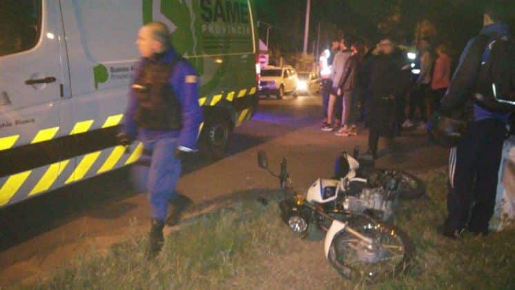 Un motociclista herido en un choque