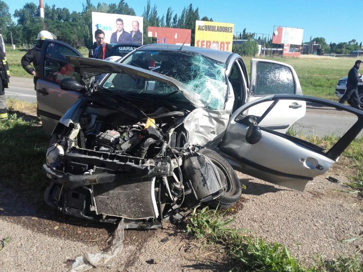 Una mujer resultó herida en un accidente de tránsito