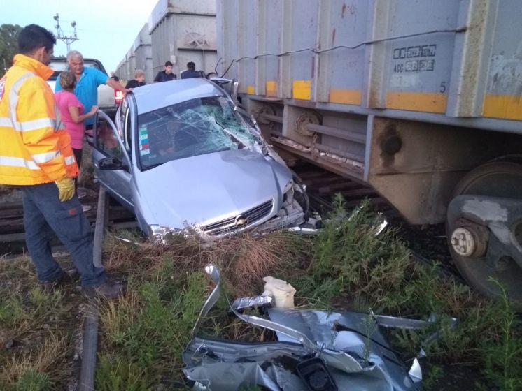 Chocaron contra un tren