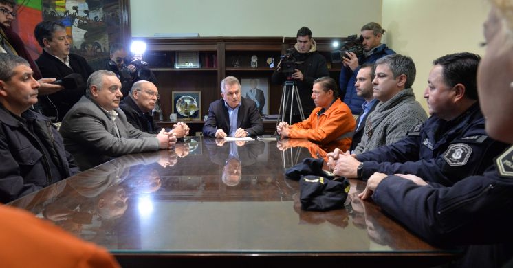 Reconocidos por el intendente tras el incendio en el Banco