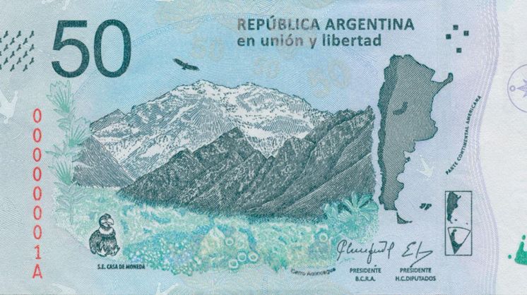 El billete de $50 pesos