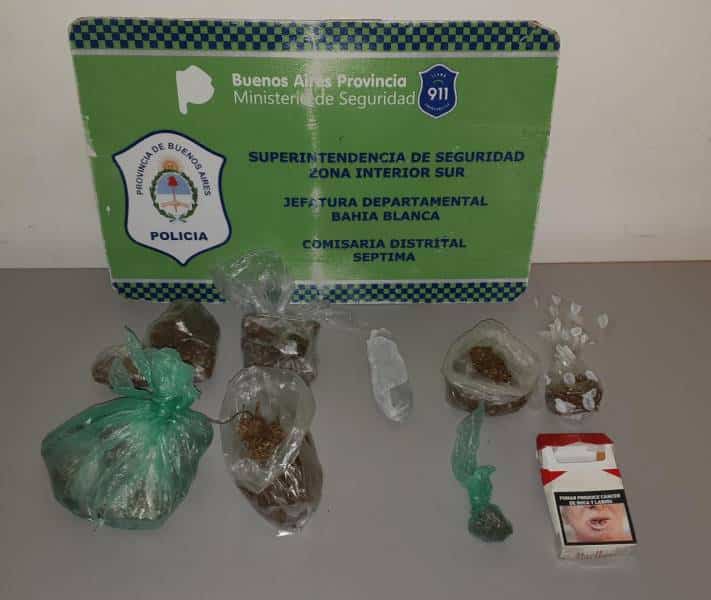 Los detuvieron con casi medio kilo de marihuana