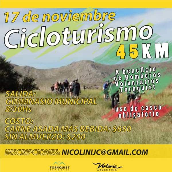 Se acerca la nueva jornada de cicloturismo: 45km.