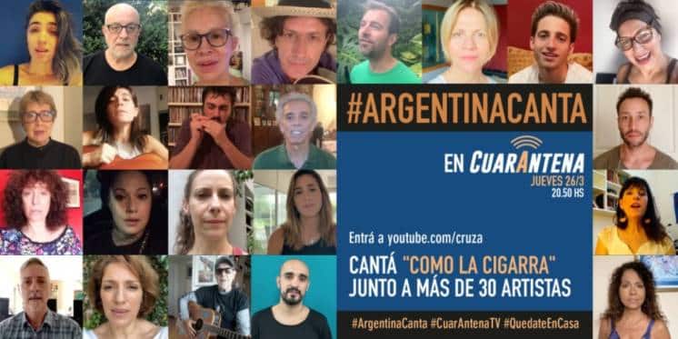 Argentina canta en cuarentena: se unieron para cantar “Como la cigarra”