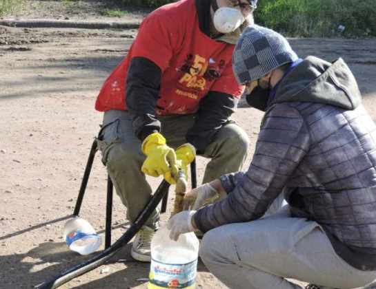 Jornada solidaria de entrega de lavandina