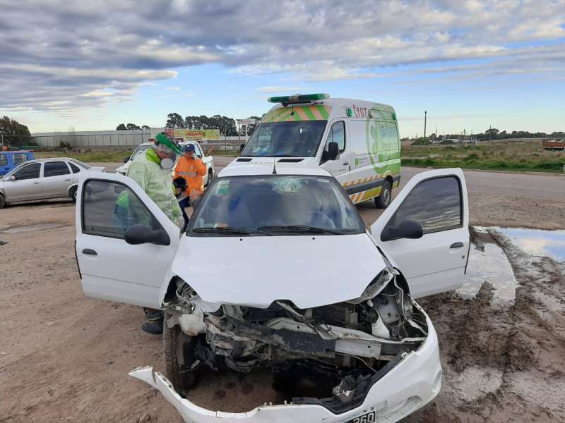 Un herido tras un choque en Ruta 3 y Pacífico