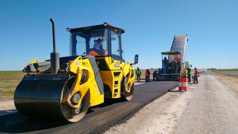 Comenzó la pavimentación del alteo de la Ruta 3