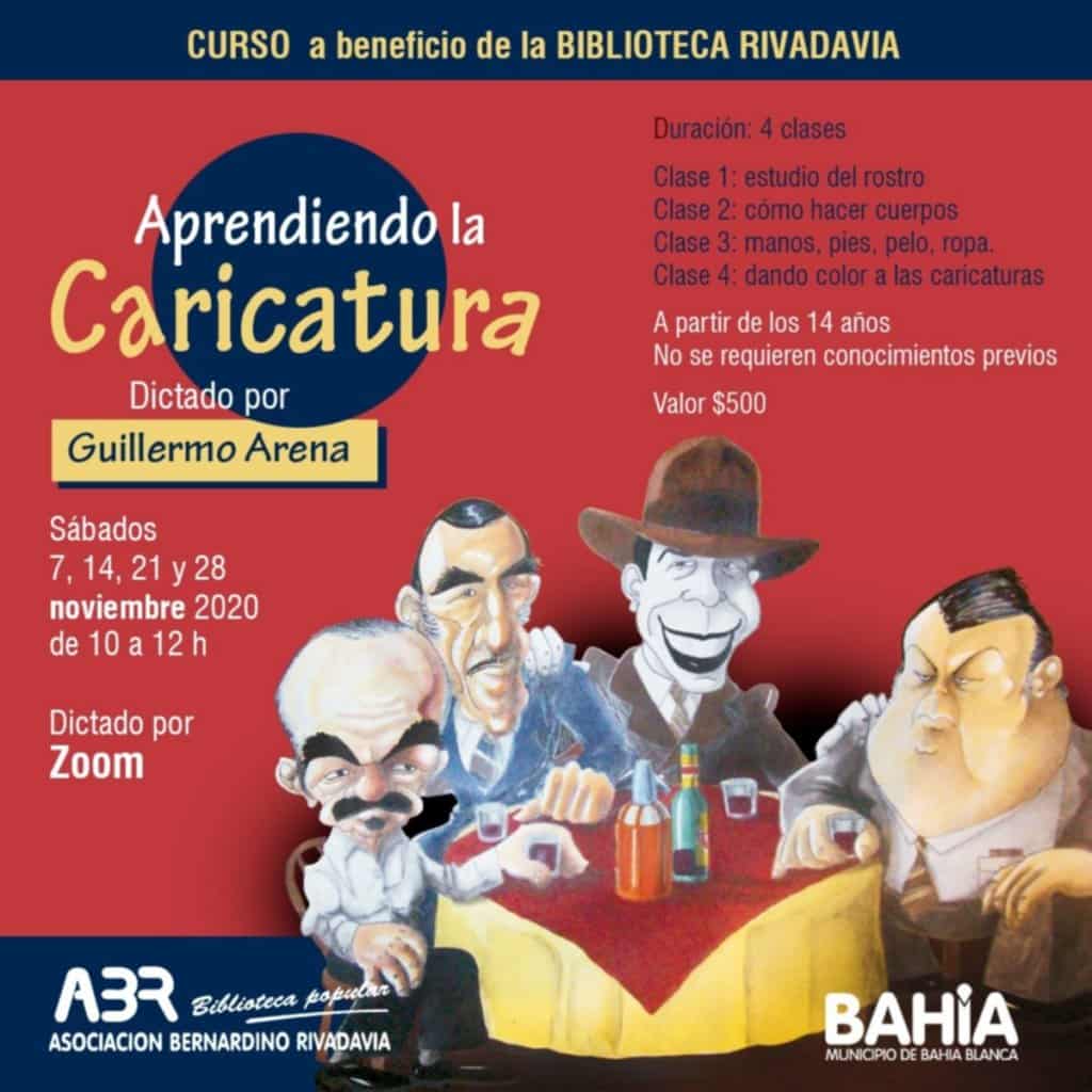 Curso de caricaturas a beneficio de la Biblioteca Rivadavia