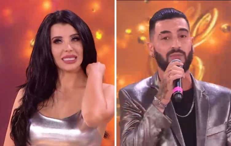 Cantando 2020: Charlotte Caniggia se tentó en medio de la canción por el olvido de su compañero y el cantante no se lo perdonó