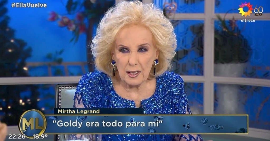 Mirtha Legrand volvió a su programa con todos los brillos y se emocionó al hablar de su hermana Goldy