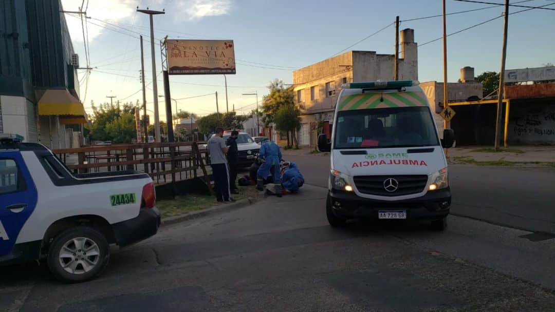 Un motociclista herido en un accidente