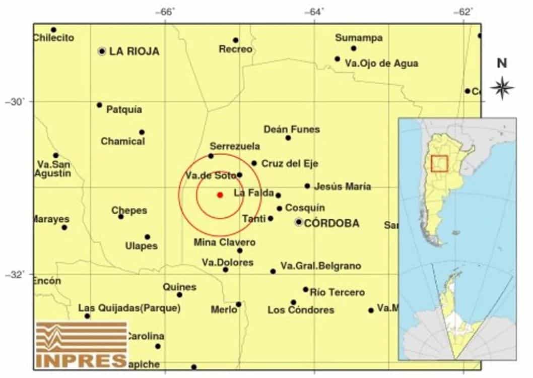 Tembló Córdoba: se produjo un terremoto de 4.3 grados de magnitud