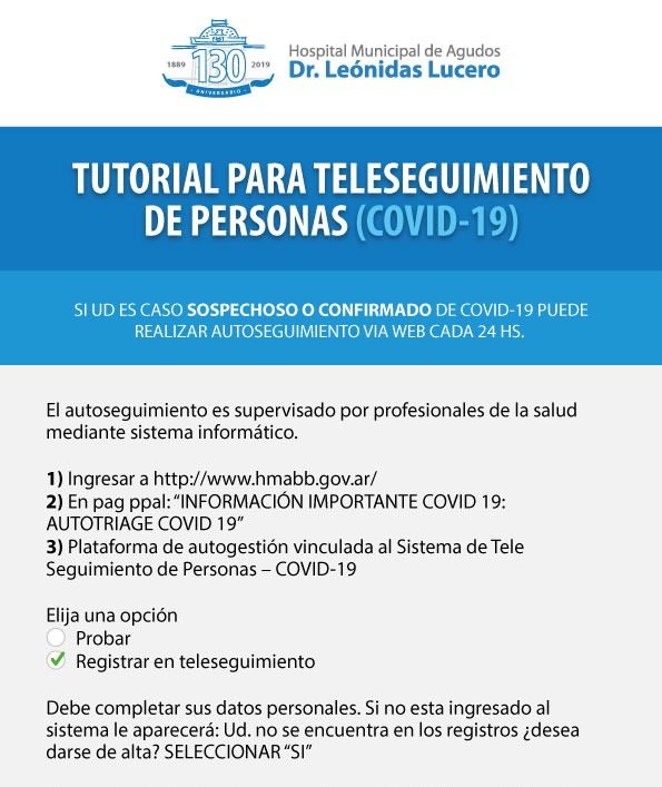 Covid19: tutorial para teleseguimiento de personas