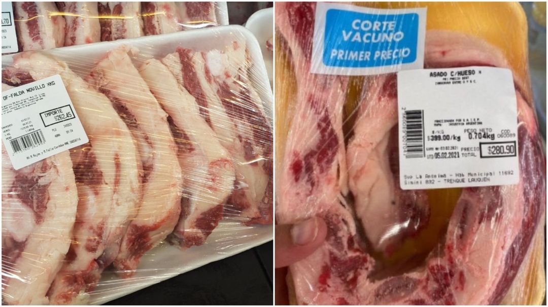 “El Dipy” mostró fotos de carne a “precios populares” y desató indignación en las redes: “Ni a un perro se le da esto”