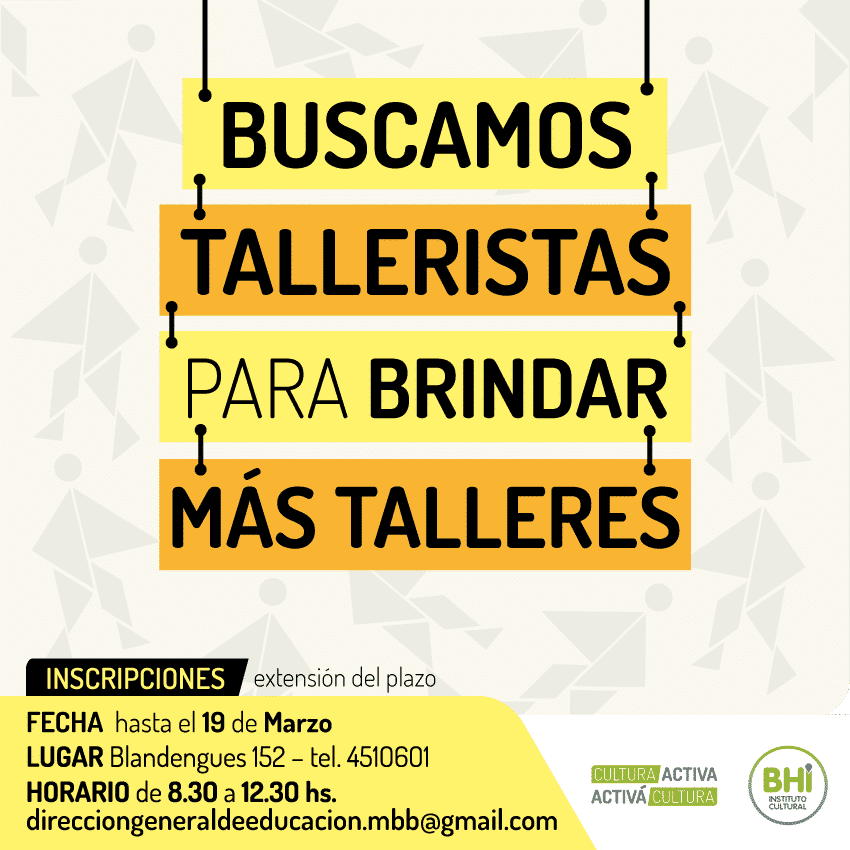 Inscripción para cubrir diversos talleres