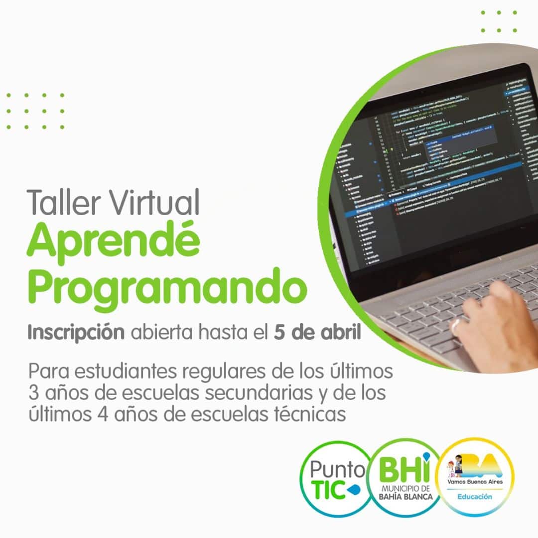 Se dictará el taller “Aprendé programando”