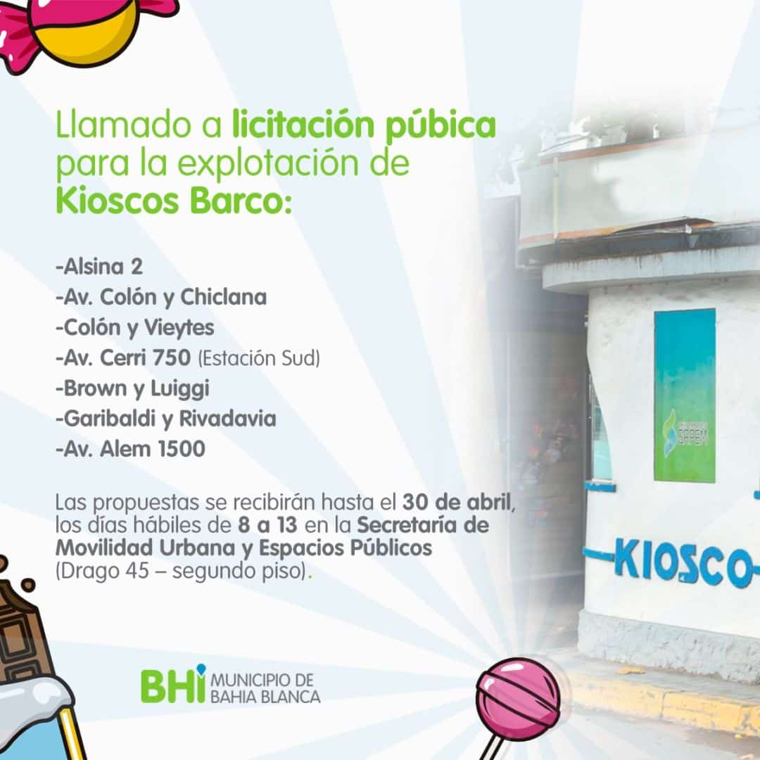 Licitación para la explotación de kioscos barco