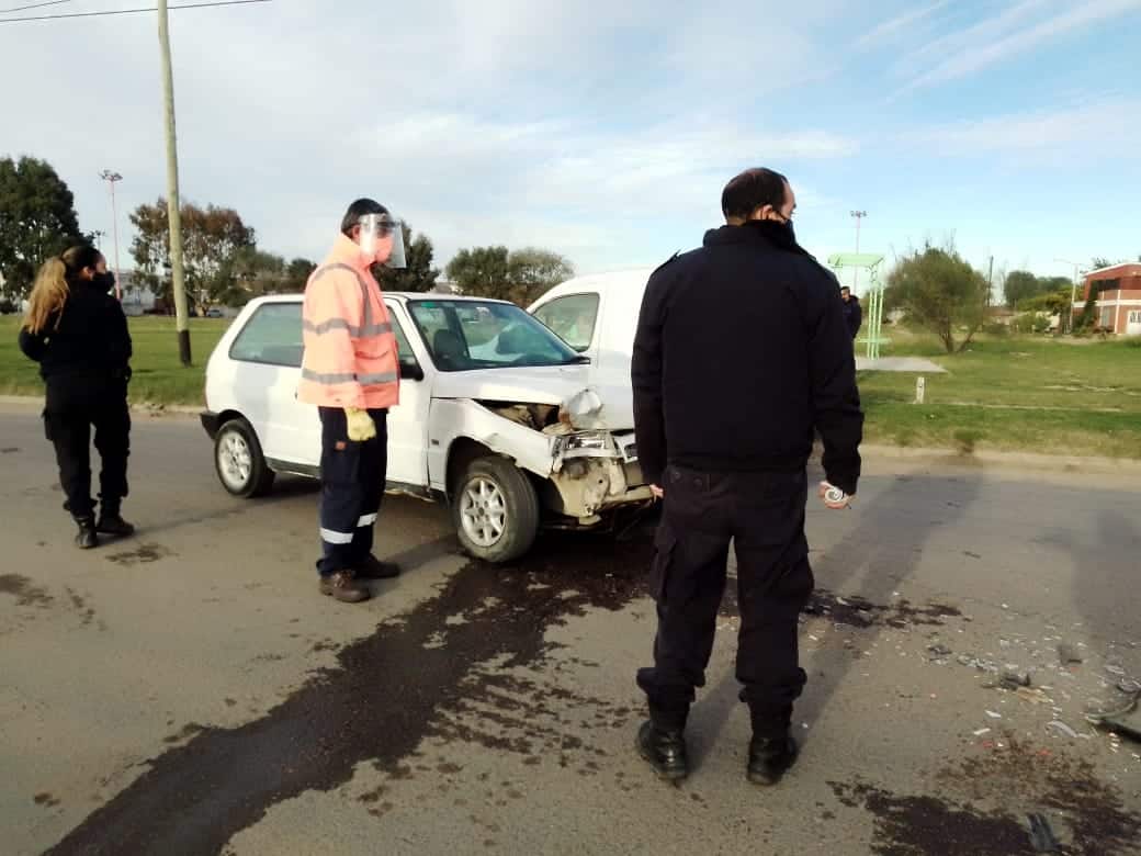 Chocó de atrás a un camión barredora de Sapem