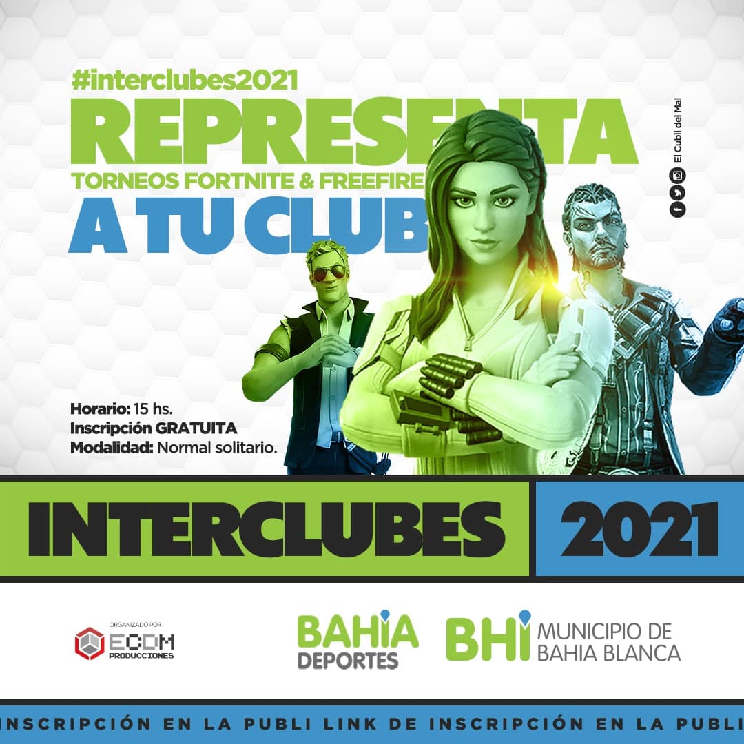 Interclubes 2021- torneos de Free Fire y Fortnite