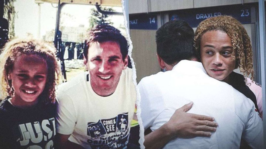 Jugaba en La Masía, se sacó una foto con Messi en 2014 y ahora comparten vestuario en el PSG: la historia de Xavi Simons