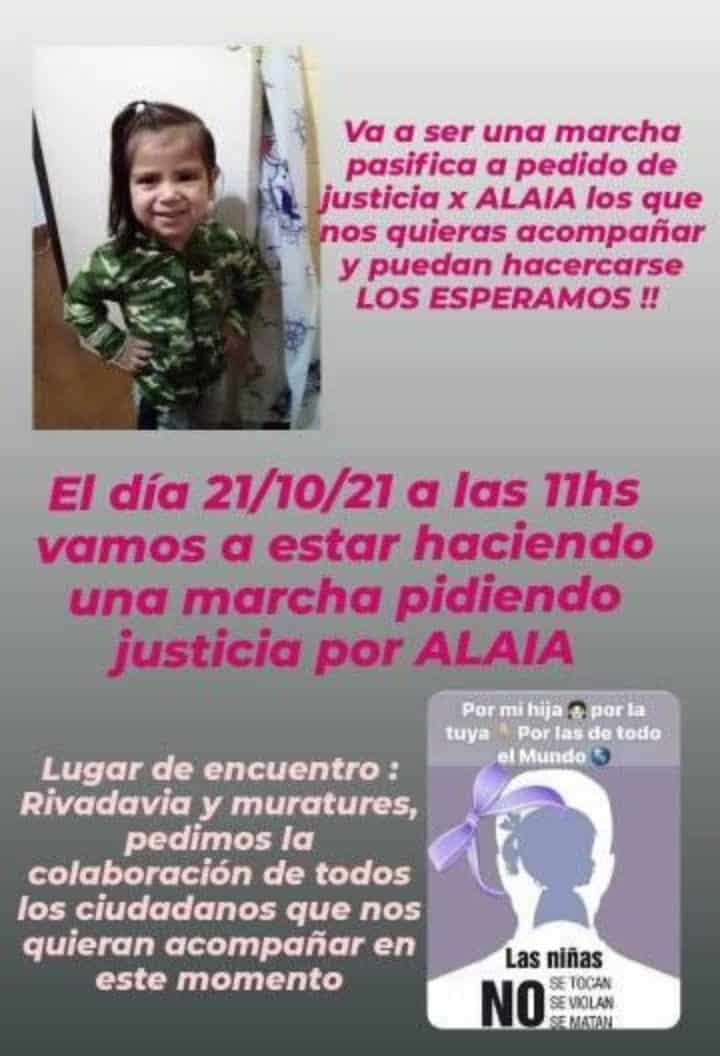 Marcharán pidiendo justicia por la pequeña abusada y asesinada en Punta Alta