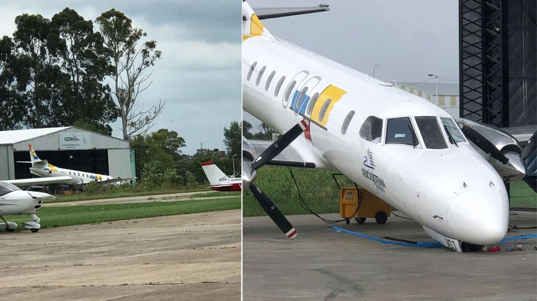 Un avión aplastó a un mecánico que lo estaba reparando: está grave