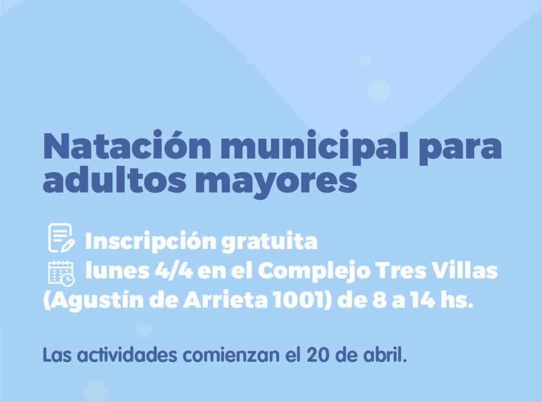 Natación municipal para adultos mayores y personas con discapacidad