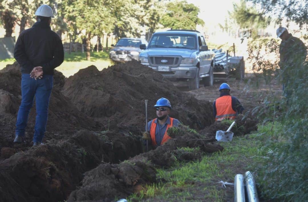 Se encuentra en un 60 por ciento la obra de red de agua en el barrio San Agustín