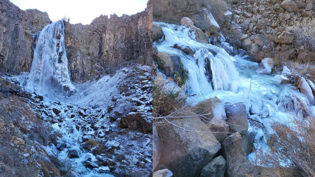 La ola polar congeló una reconocida cascada en Neuquén: “Es un espectáculo maravilloso”