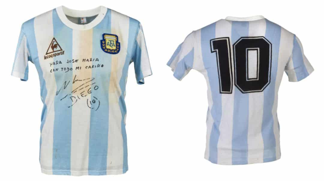 Subastan la camiseta que Diego Maradona usó en la final del Mundial de México 1986