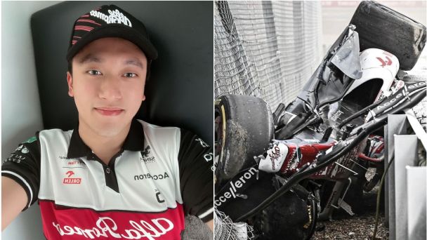 El piloto Guanyu Zhou habló sobre el accidente en la Fórmula 1 que casi le cuesta la vida: “El halo me salvó”