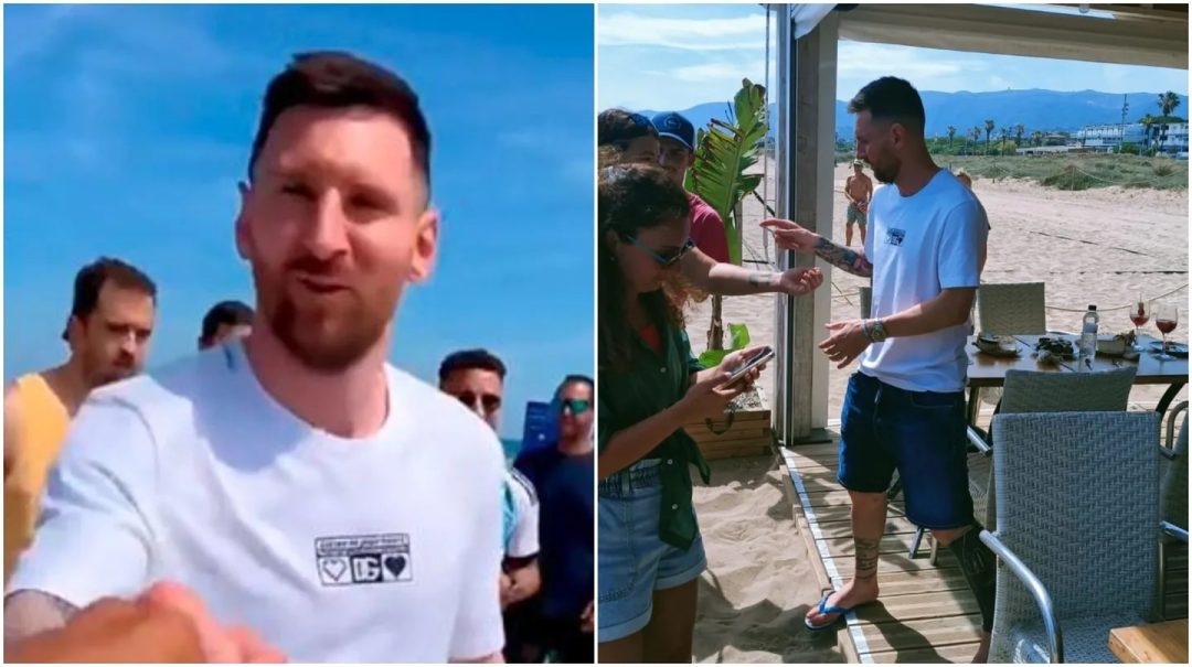 La primera foto de las vacaciones de Messi en el Caribe con el hijo de una leyenda del fútbol europeo