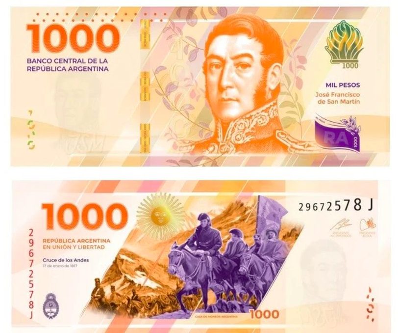 El nuevo billete de $1.000 fue premiado como el más seguro de América Latina