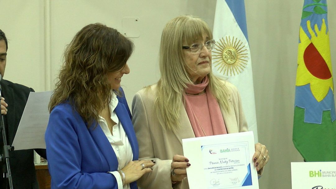 Dora Sensini, del Centro Social Natán ganó el premio Naty Petrosino