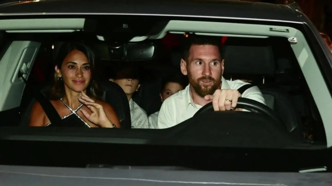 El incómodo gesto de Antonela Roccuzzo con Messi después de salir de un restaurante de Miami