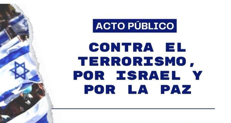 Convocan a un acto “Contra el terrorismo, por Israel y por la paz”