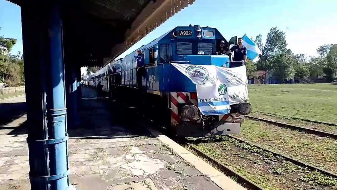 El Tren Solidario llegó a Bahía con 7 toneladas de alimentos