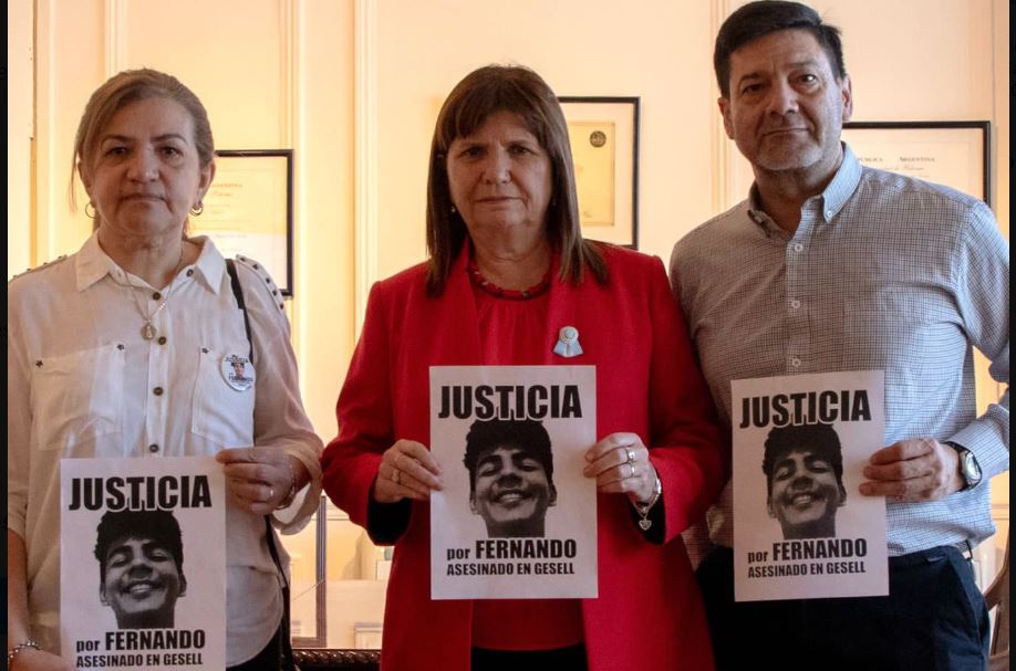 Patricia Bullrich recibió a los padres de Fernando Báez Sosa a casi cuatro años del crimen