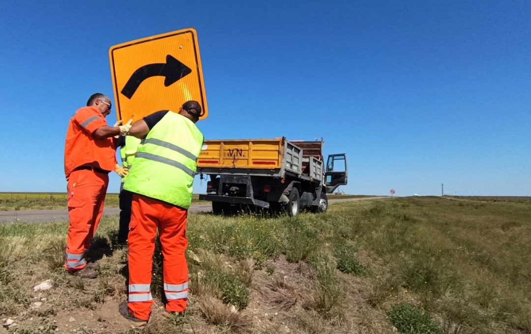 Comenzó el trabajo de reemplazo de más de 350 señales afectadas por el temporal