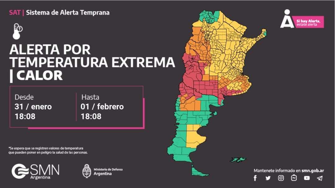 Ola de calor: alerta roja para Bahía Blanca